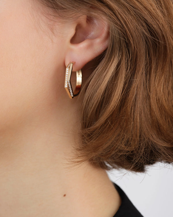 Antifer 2-row hoop earring M