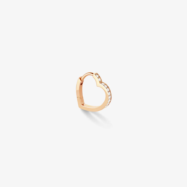 Antifer Heart small hoop earring with diamond