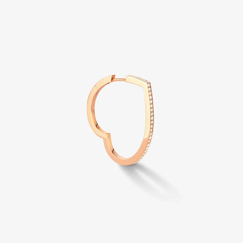 Antifer Heart small hoop earring with diamond