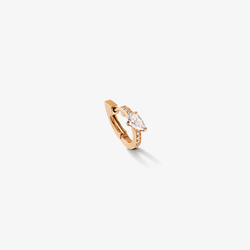 Serti sur Vide hoop earring set with 1 diamond