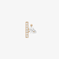 Serti sur Vide stud earring set with 1 diamond