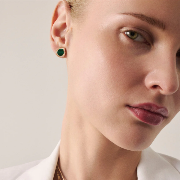 Antifer Malachite stud earring