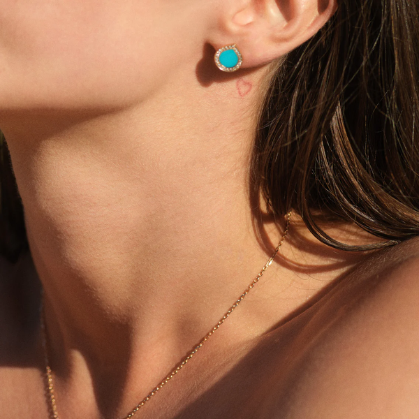 Antifer Turquoise stud earring