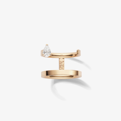 Serti sur Vide ring set with 1 diamond